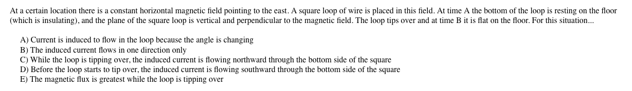 Solved At a certain location there is a constant horizontal | Chegg.com