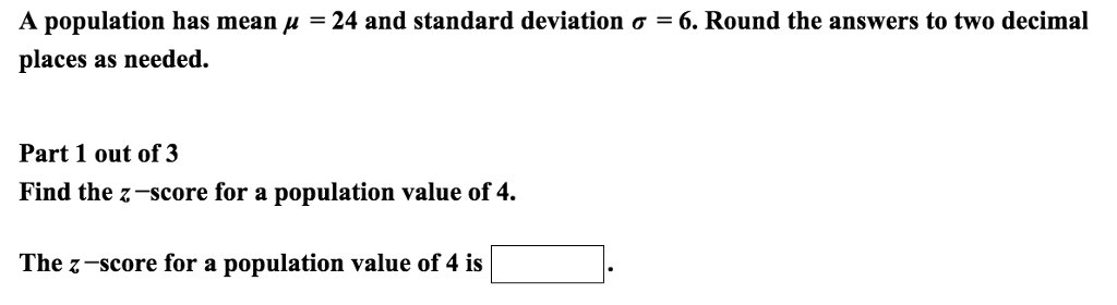Solved A population has mean ? = 24 and standard deviation ? | Chegg.com