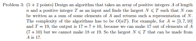 Solved Problem 3: (5 2 points) Design an algorithm that | Chegg.com