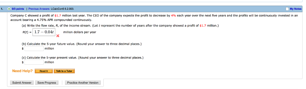 Solved Company C showed a profit of $1.7 million last year. | Chegg.com