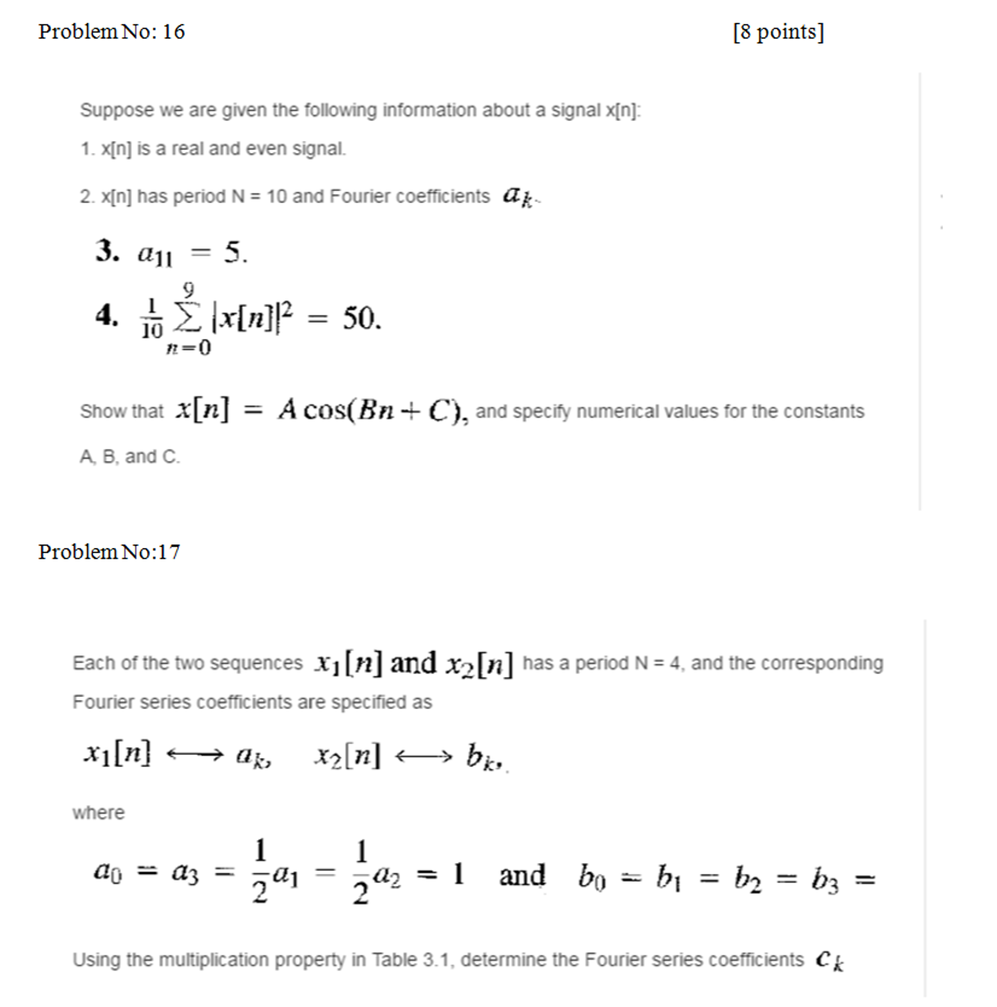 Solved Suppose We Are Given The Following Information About | Chegg.com