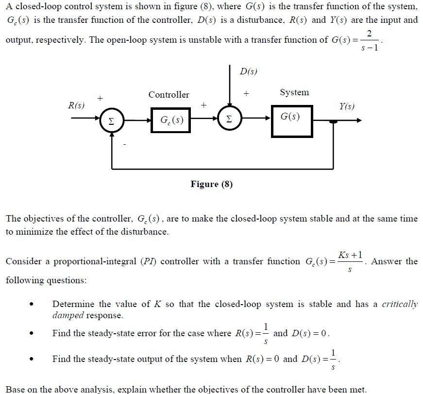 Pid Controller How To Determine The Transfer Function Of A System