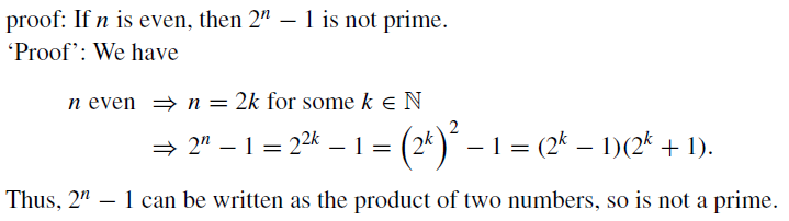 Solved proof: If n is even, then 2 l is not prime. Proof We | Chegg.com