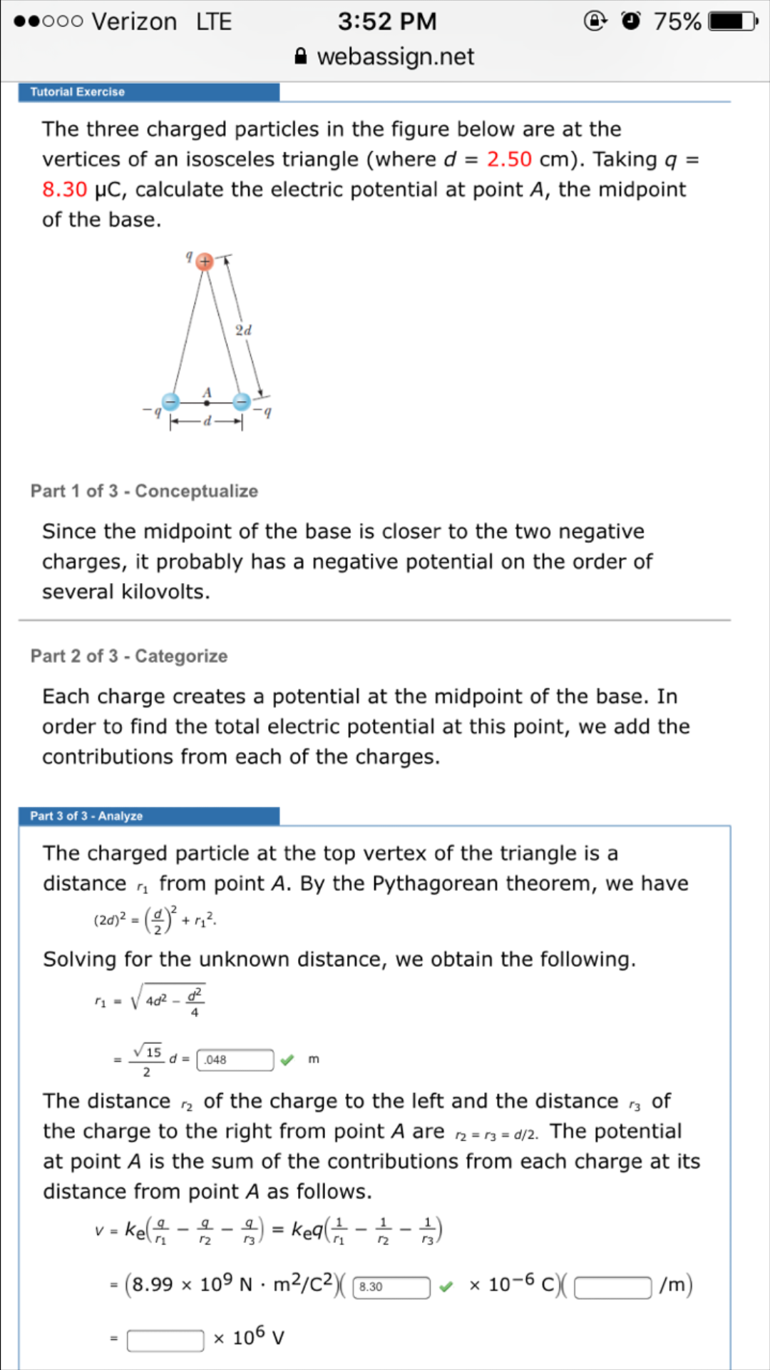 Solved The Three Charged Particles In The Figure Below Are | Chegg.com