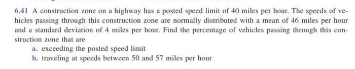 Solved A construction zone on a highway has a posted speed | Chegg.com