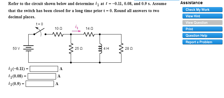 Solved Refer to the circuit shown below and determine i1 at | Chegg.com