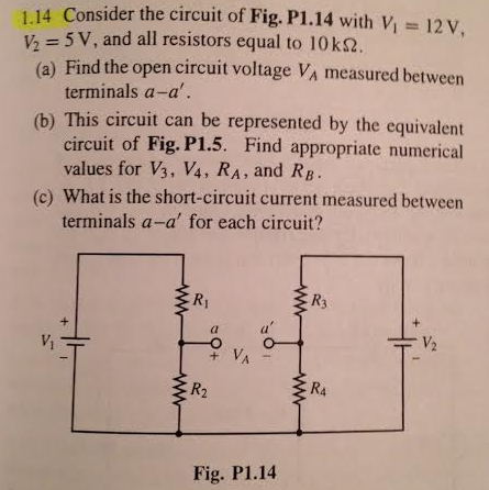 The Circuit Can Be Represented By The Equivalent | Chegg.com