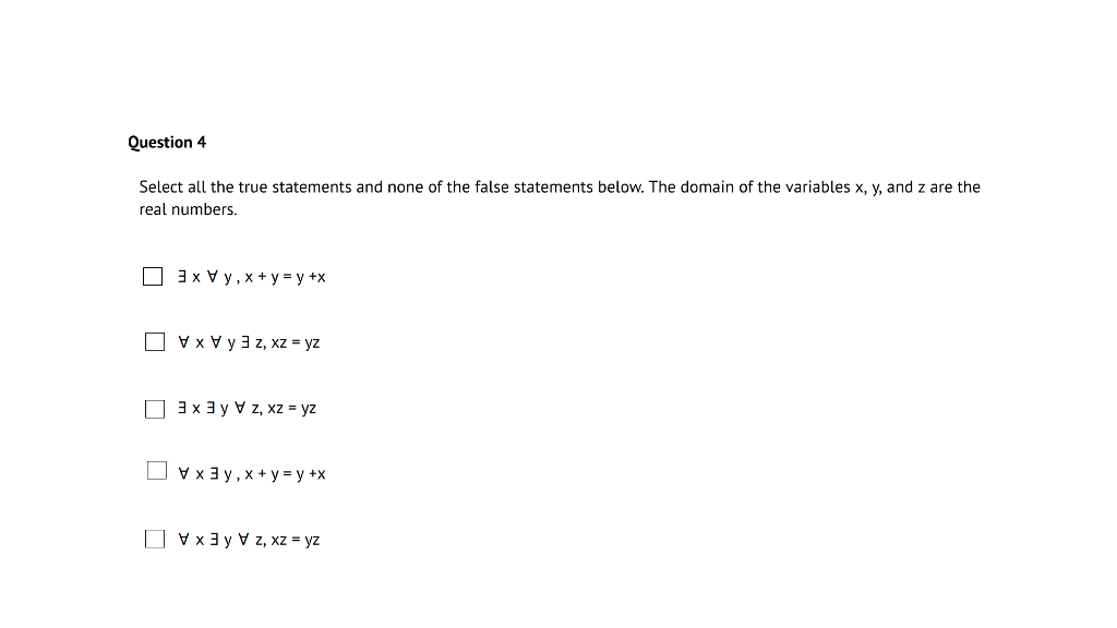 Solved Select all the true statements and none of the false | Chegg.com
