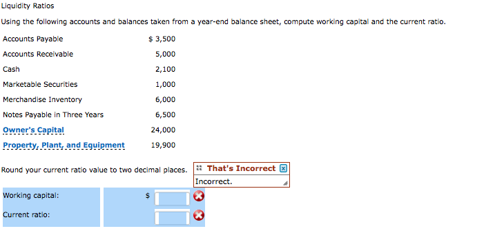 Solved Liquidity Ratios Using the following accounts and | Chegg.com