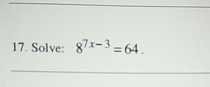 7 2x 1 )-( 3x 8 )= 64