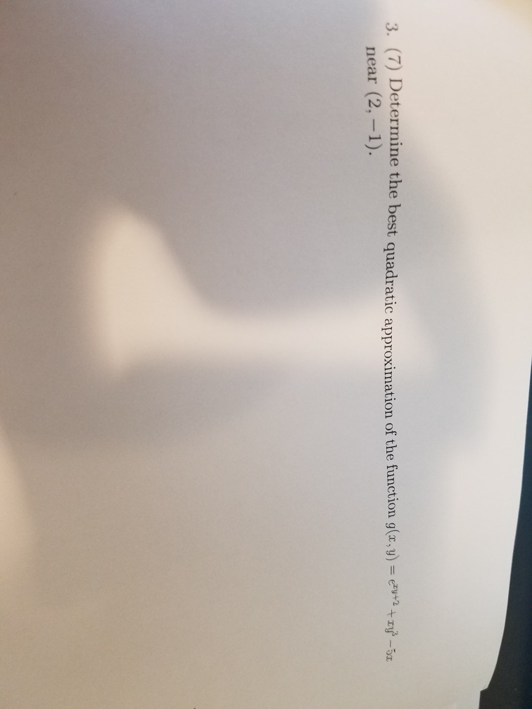 Solved Determine the best quadratic approximation of the | Chegg.com