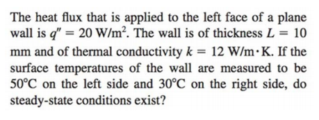 Solved The heat flux that is applied to the left face of a | Chegg.com