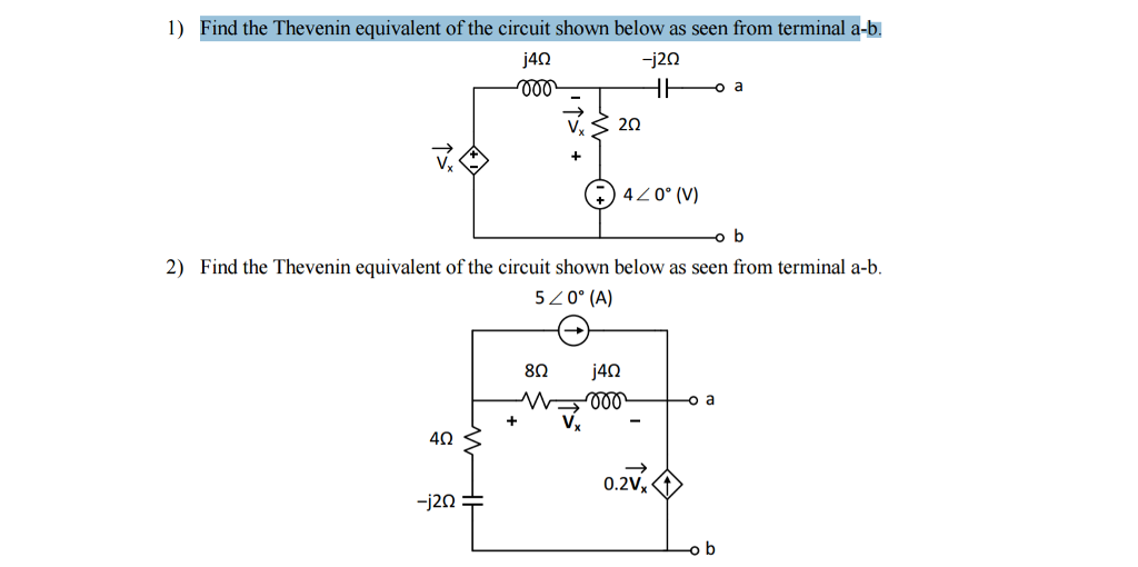 Solved Find The Thevenin Equivalent Of The Circuit Shown Chegg