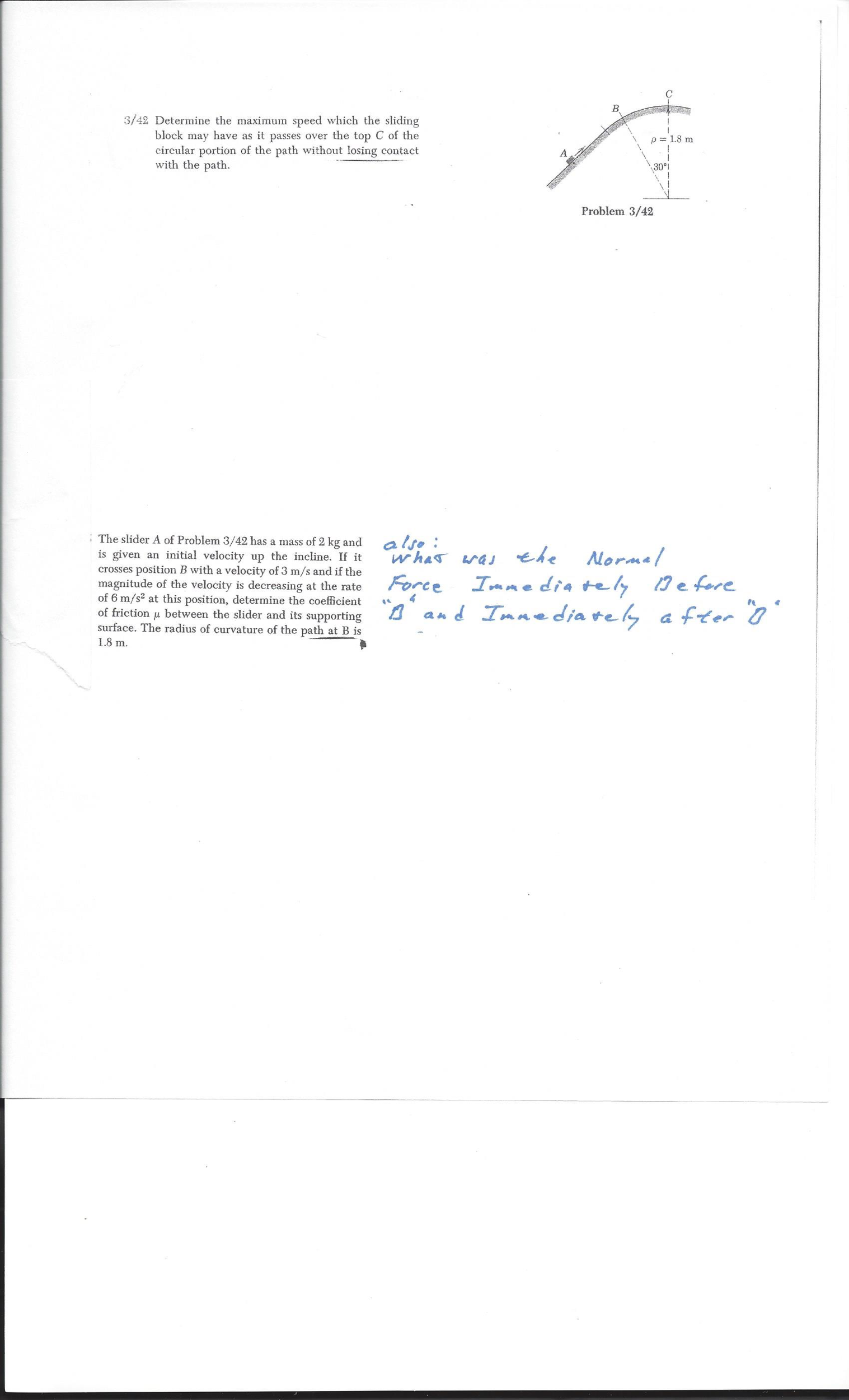 Solved Determine the maximum speed which the sliding block