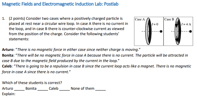 Solved Magnetic Fields And Electromagnetic Induction Lab: | Chegg.com