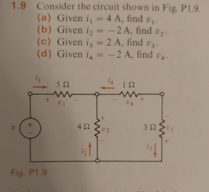 Solved Consider The Circuit Shown In Fig. P1.9. (a) Given | Chegg.com