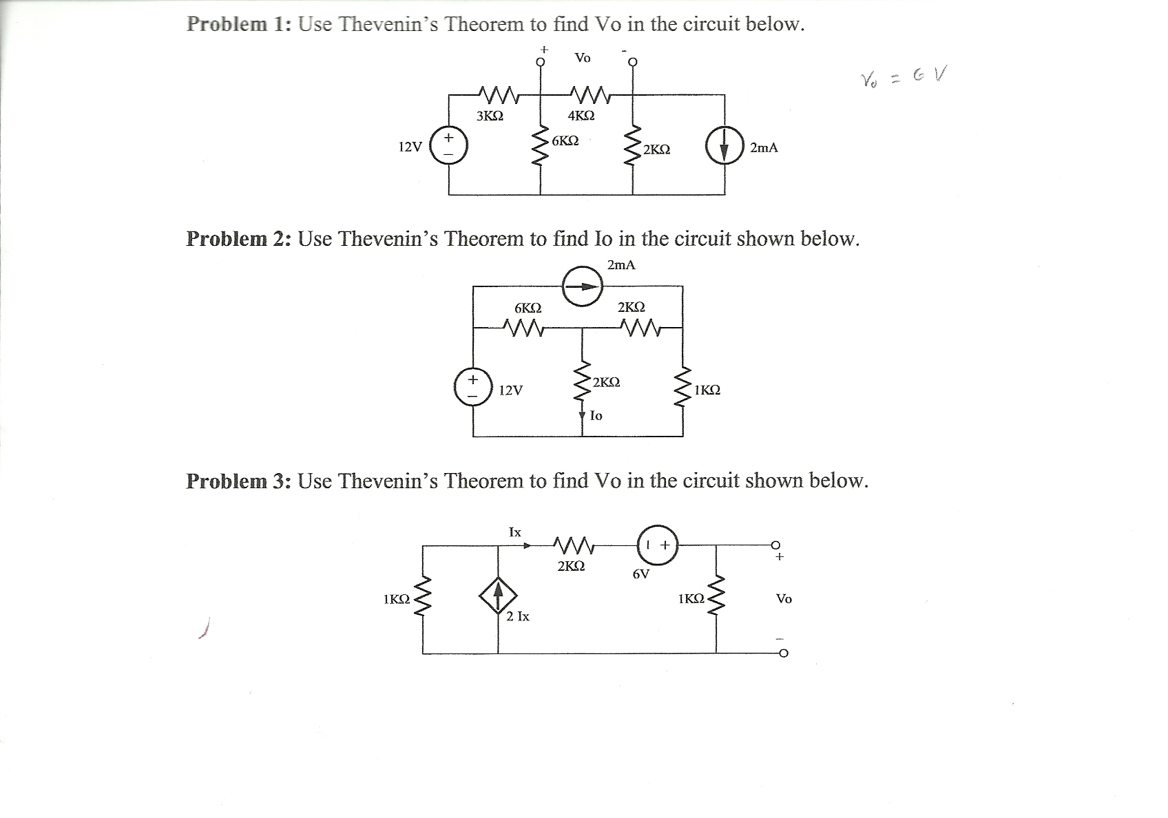 Solved Please Help Me Solve These Circuit Problems. I Have | Chegg.com