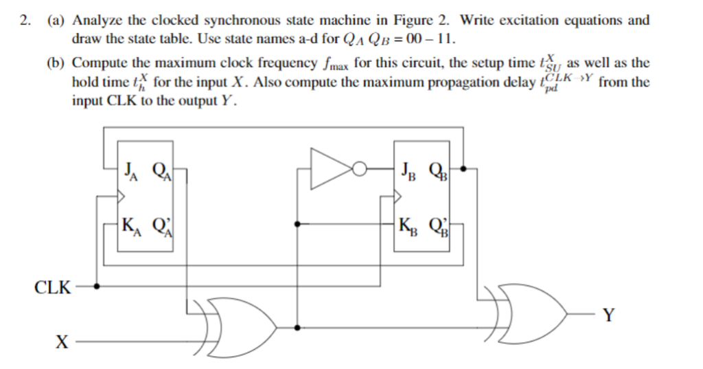 Solved 2. (a) Analyze the clocked synchronous state machine | Chegg.com
