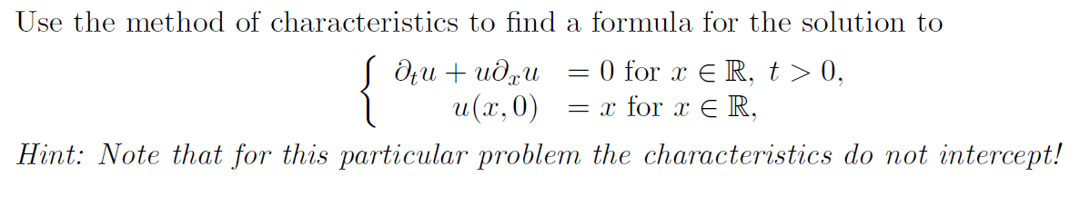 Solved Use the method of characteristics to find a formula | Chegg.com