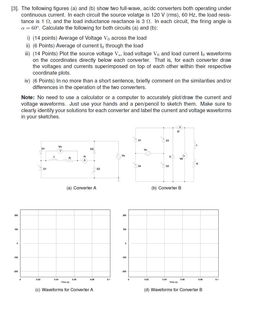 Solved The Following Figures (a) And (b) Show Two Full-wave, | Chegg.com