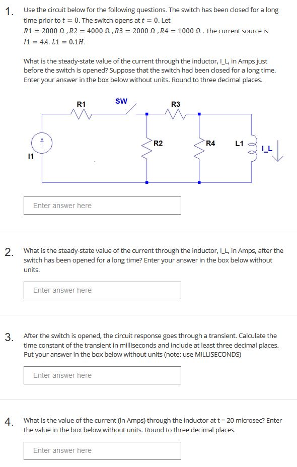 Solved Use the circuit below for the following questions. | Chegg.com