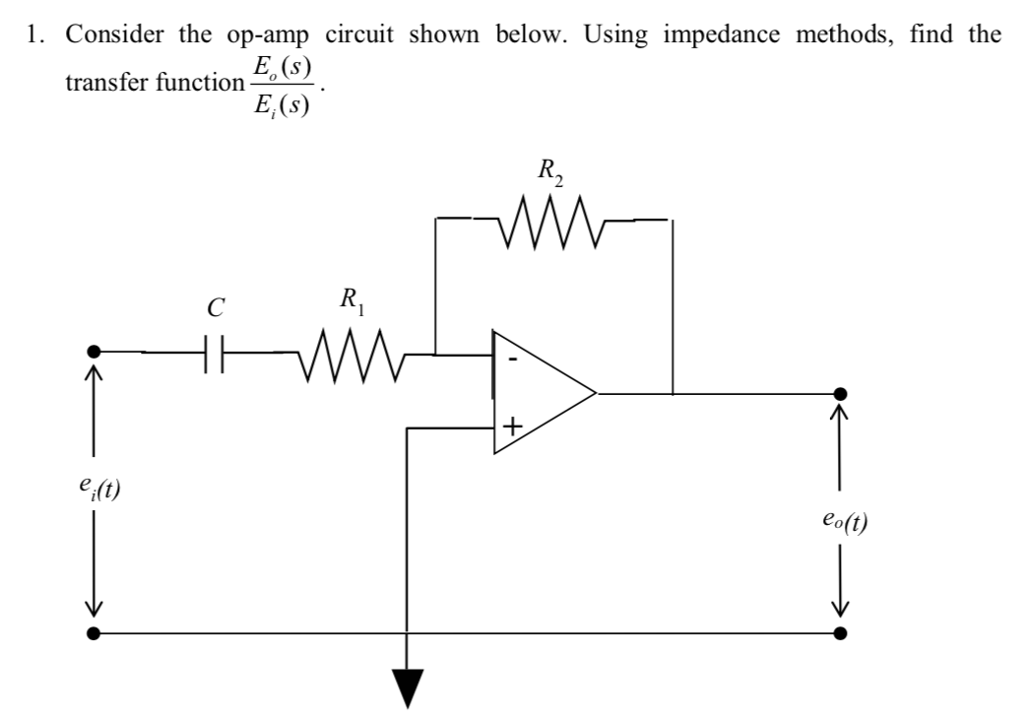 Solved 1. Consider The Op-amp Circuit Shown Below. Using | Chegg.com