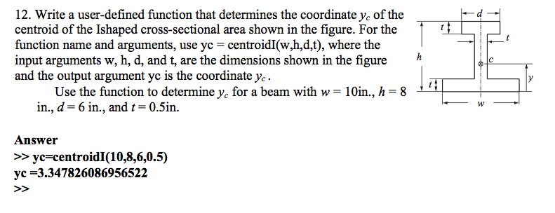 Solved Write a user-defined function that determines the | Chegg.com
