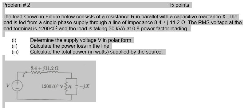 Solved The load shown in Figure below consists of a | Chegg.com
