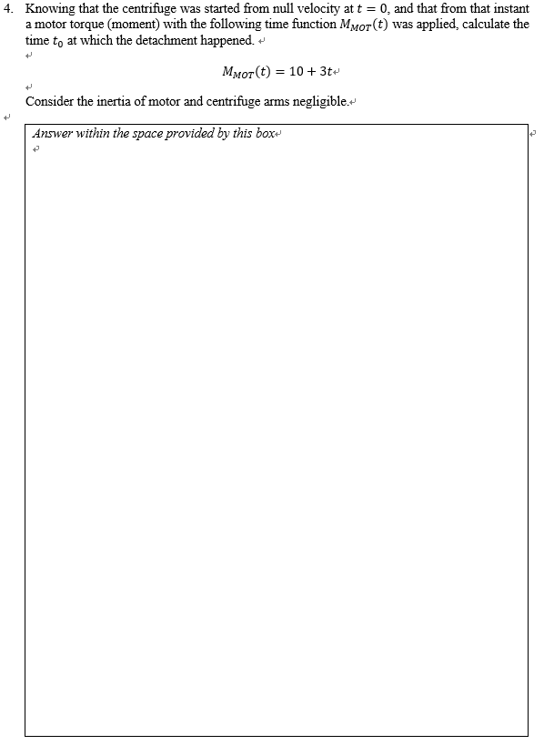 Solved Exercise B. The Centrifuge Accident (13 points) The