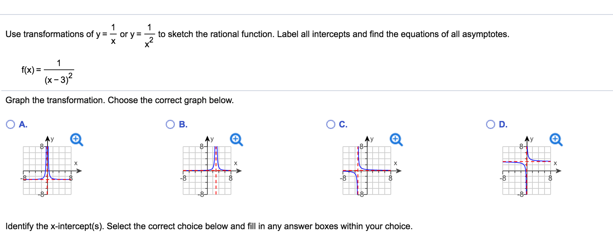 Solved Use transformations of y--ory= to sketch the rational | Chegg.com