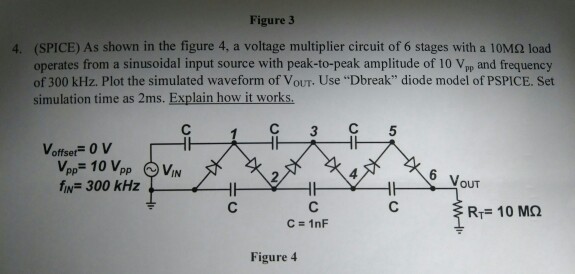 Solved Figure 3 (SPICE) As shown in the figure 4, a voltage | Chegg.com