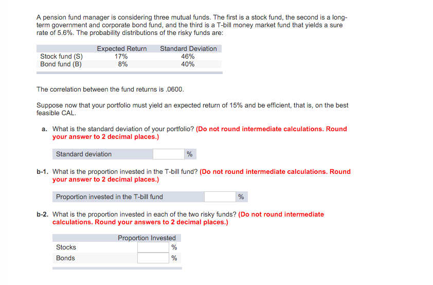 solved-a-pension-fund-manager-is-considering-three-mutual-chegg