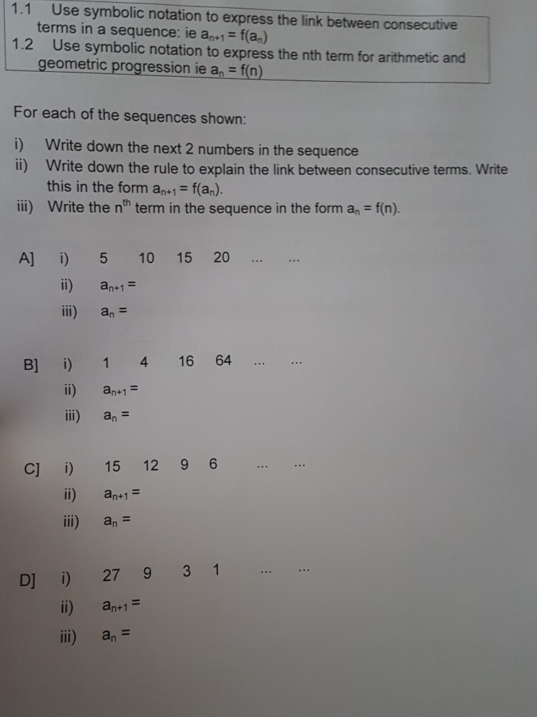 Solved 1.1 Use symbolic notation to express the link between | Chegg.com