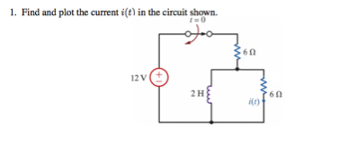 Solved Find and plot the current i(t) in the circuit shown. | Chegg.com