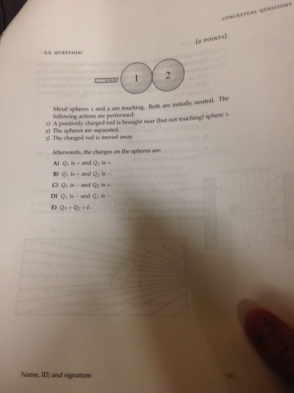Solved Metal spheres 1 and 2 are touching. Both are