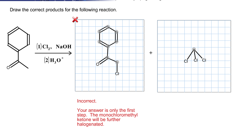 Solved Draw the correct products for the following reaction.