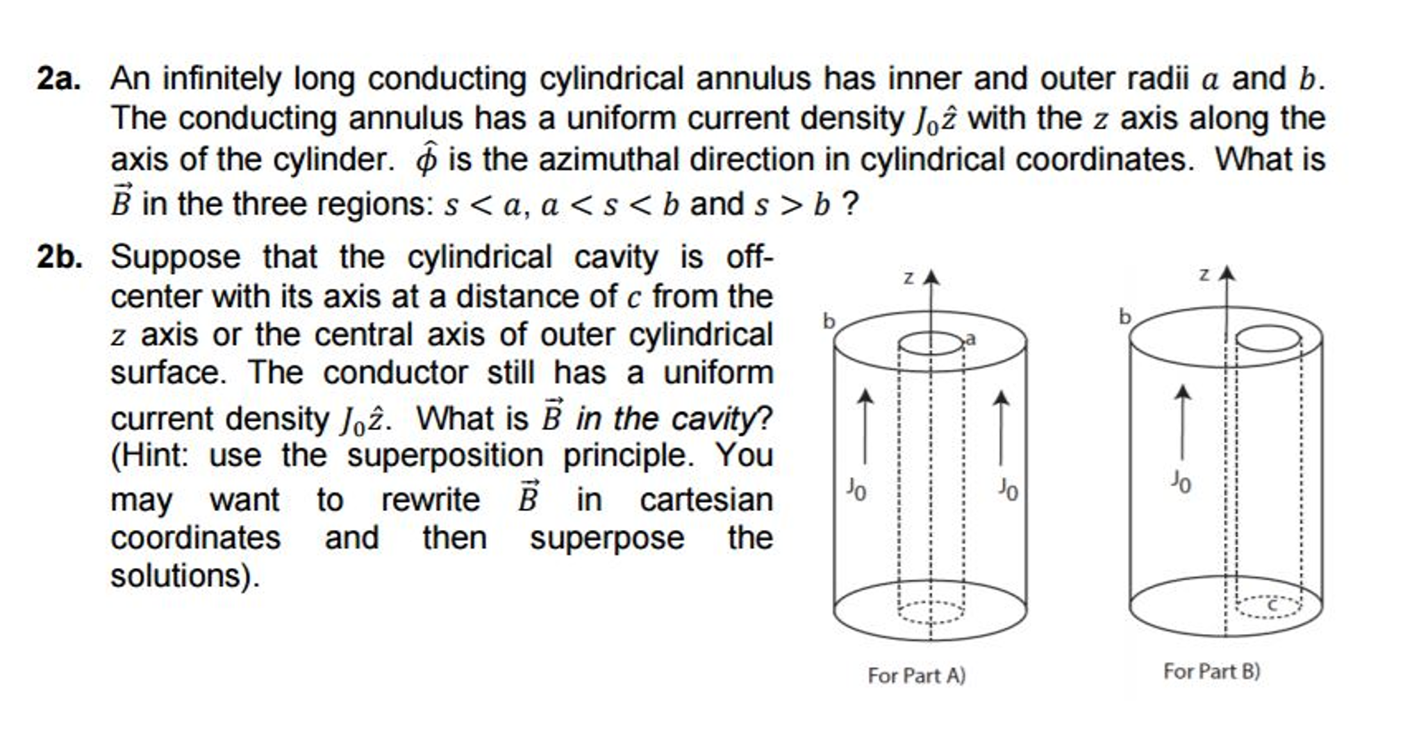 Solved An Infinitely Long Conducting Cylindrical Annulus Has | Chegg.com