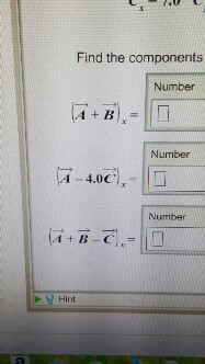 Solved Vectors A,B, and C have the following components . Ax | Chegg.com