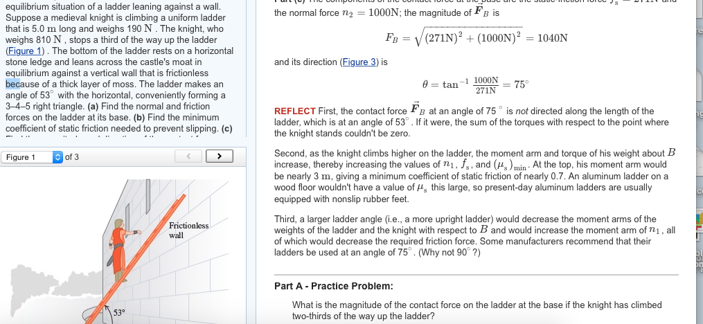 Solved equilibrium situation of a ladder leaning against a | Chegg.com