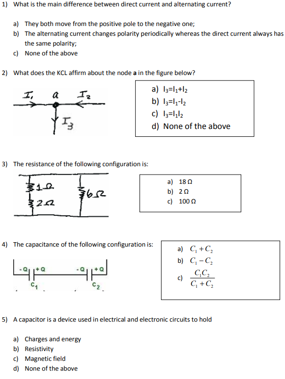 Solved 1) What is the main difference between direct current | Chegg.com