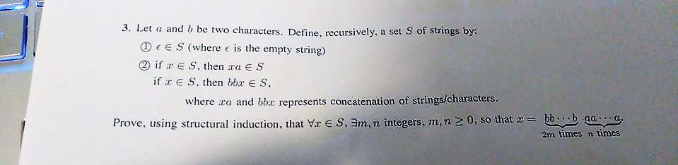Solved Induction and Structural Induction Let a and be | Chegg.com