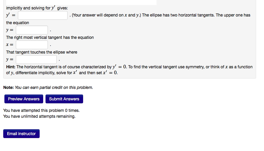 Solved 1 pt) The graph of the equation is a slanted ellipse | Chegg.com