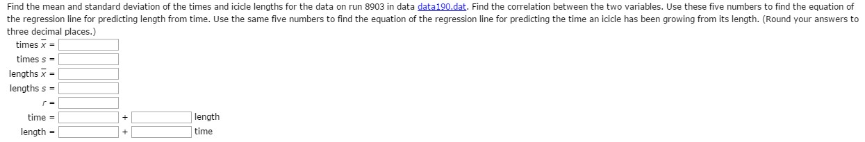 Solved Find the mean and standard deviation of the times and | Chegg.com