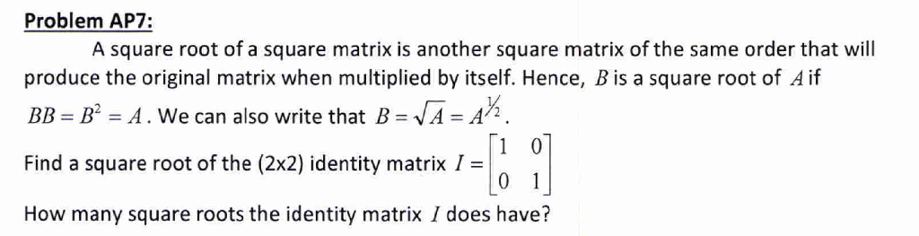 square root of matrix online