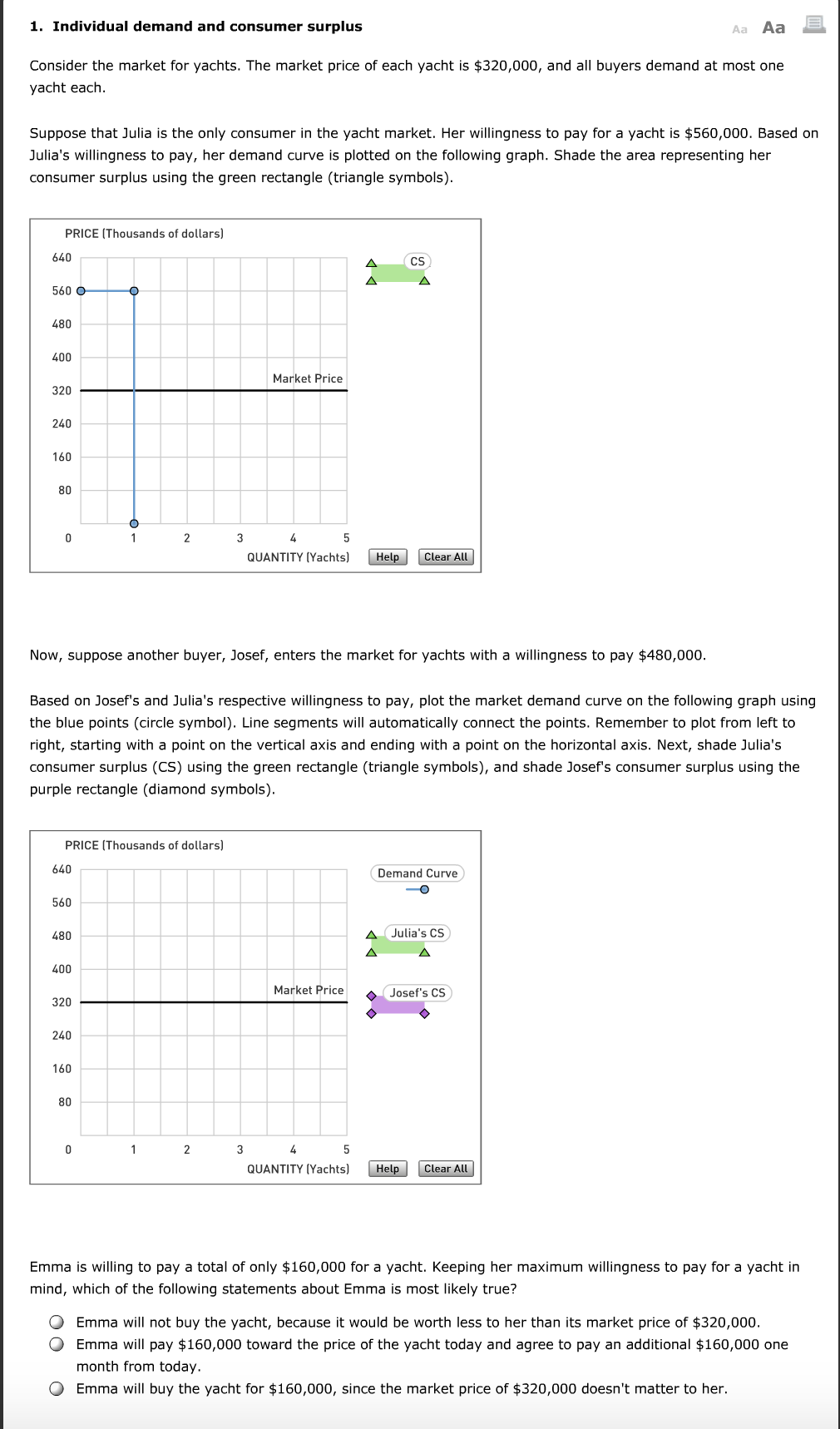 Solved 1 Individual Demand And Consumer Surplus Aa Consider Chegg Solved 1 Individual Demand And Consumer Surplus Aa Consider Chegg