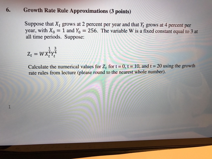 Solved Suppose That X t Grows At 2 Percent Per Year And That Chegg