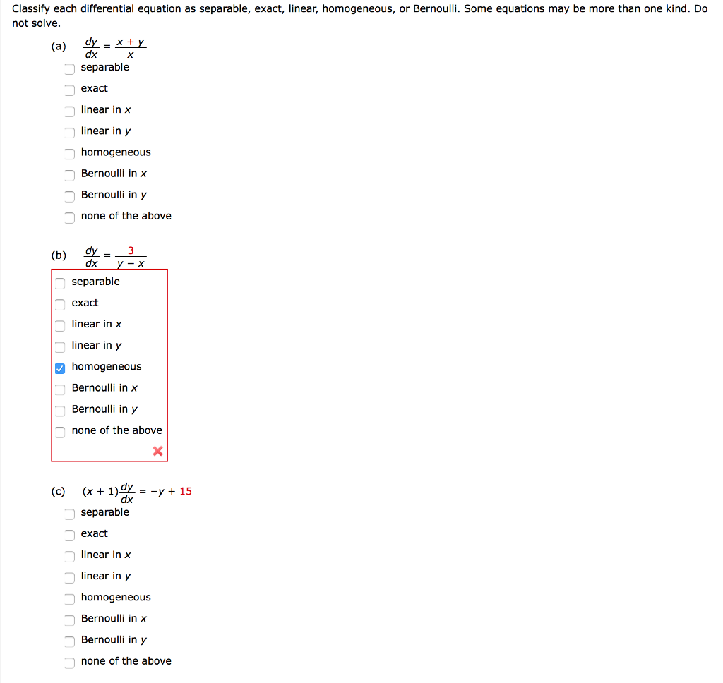 Solved Classify Each Differential Equation As Separable, | Chegg.com