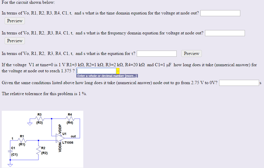 For the circuit shown below: In terms of Vo. R1. R2. | Chegg.com