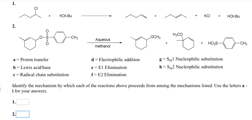 Solved 1. CI KOt-Bu 2. CH3 Aqueous methanol + HO3S CH3 a | Chegg.com