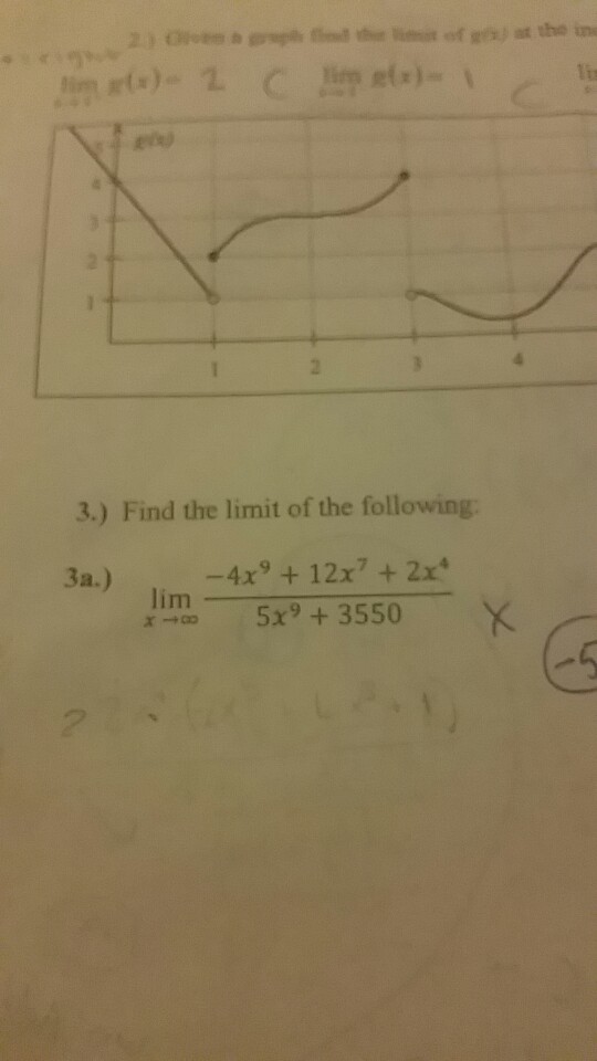 Solved Find The Limit Of The Following: A.) Lim_x | Chegg.com